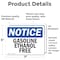 Signmission Gasoline Ethanol Free OSHA Notice Sign, Vinyl Decal, 7in W x 5in L, 2PK OS-2PACK-NS-D-57-L-13062 - alternate 3